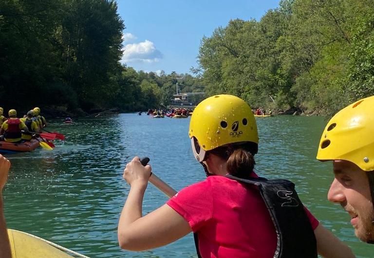 Immagine per In 200 a remare sull'Isonzo, la regata unisce Italia e Slovenia